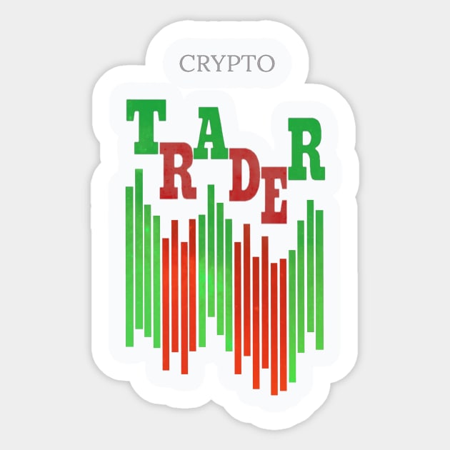 CRYPTO TRADER (CLEAN) / WHITE Sticker by Bluespider